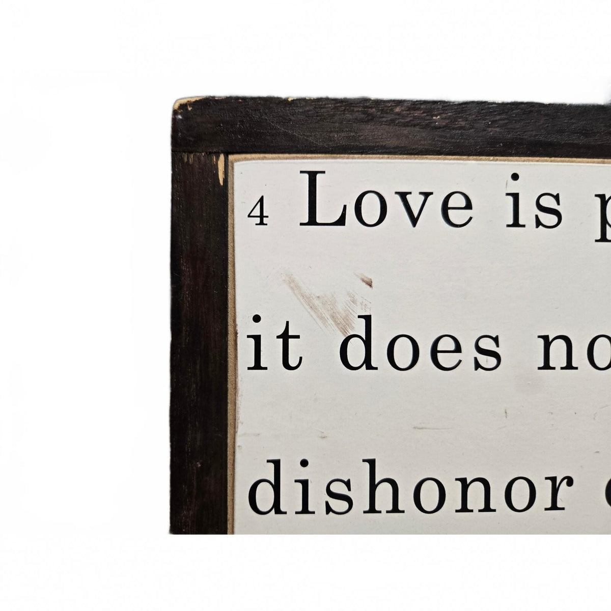 Farmhouse-Style 'Love is Patient, Love is Kind' Wood Sign for Kids' Room Decor,
