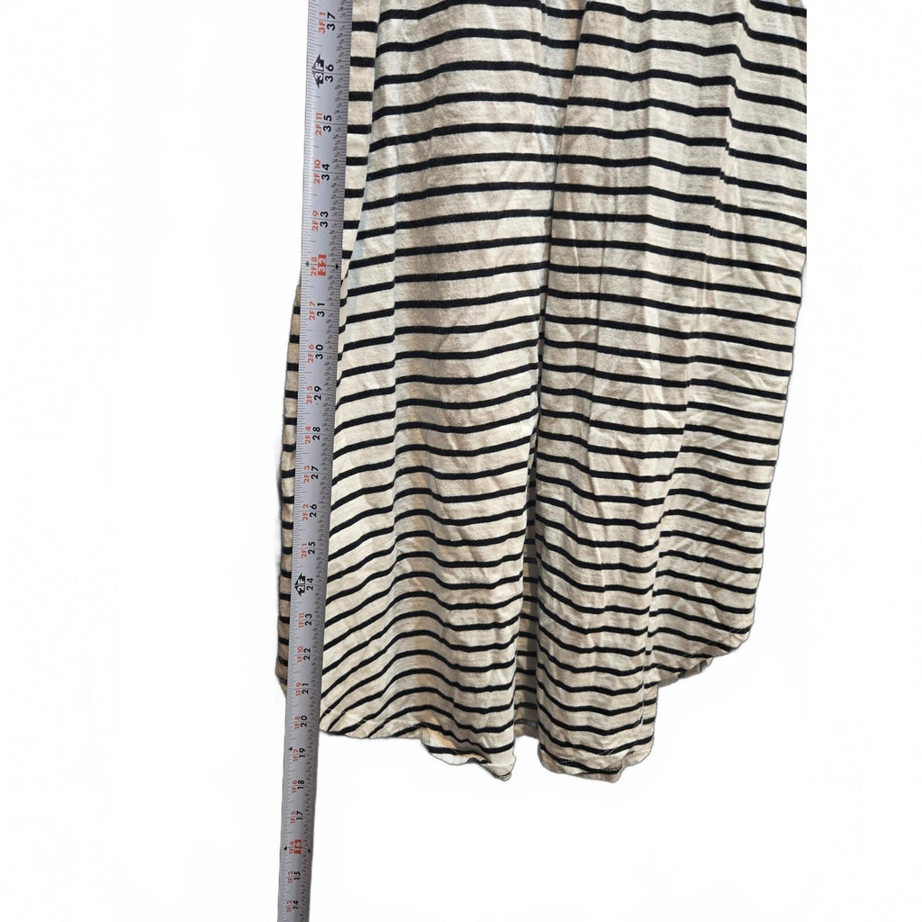 Time and Tru Women's Sleeveless Black Striped Dress with Double V-Neckline and T