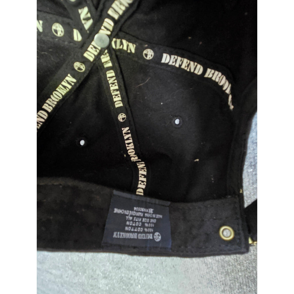 Defend Brooklyn 'Love & Hate' Brass Knuckles Embroidered Black Cap - Spike Lee's