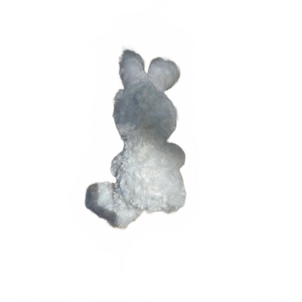 White Easter Bunny Plush with Metallic Purple Foil Accents - Soft and Cuddly