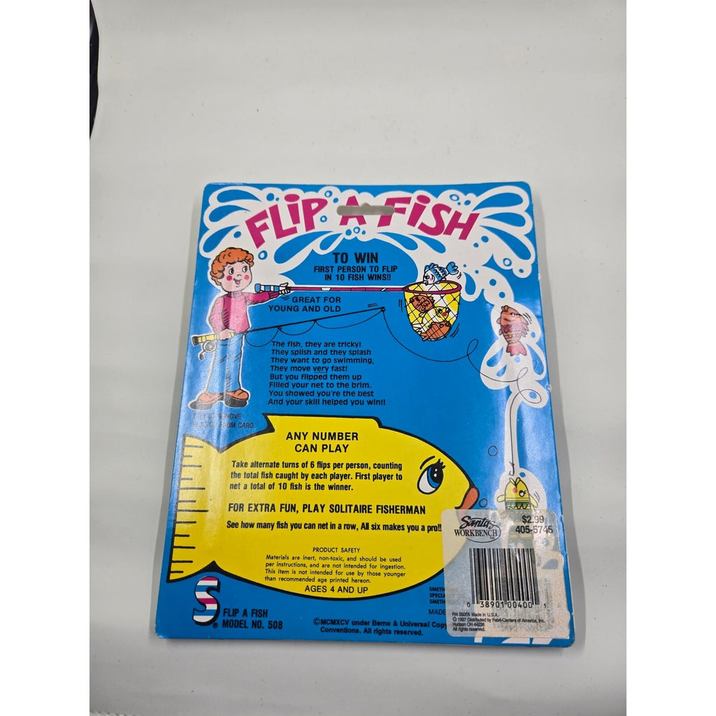 Vintage 1981 Smethport Flip-A-Fish Handheld Game Model 508 New On Card NOS