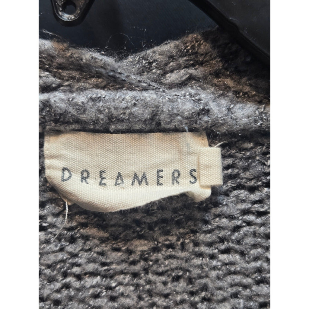 Dreamers Gray Fuzzy  Open Cardigan M/L