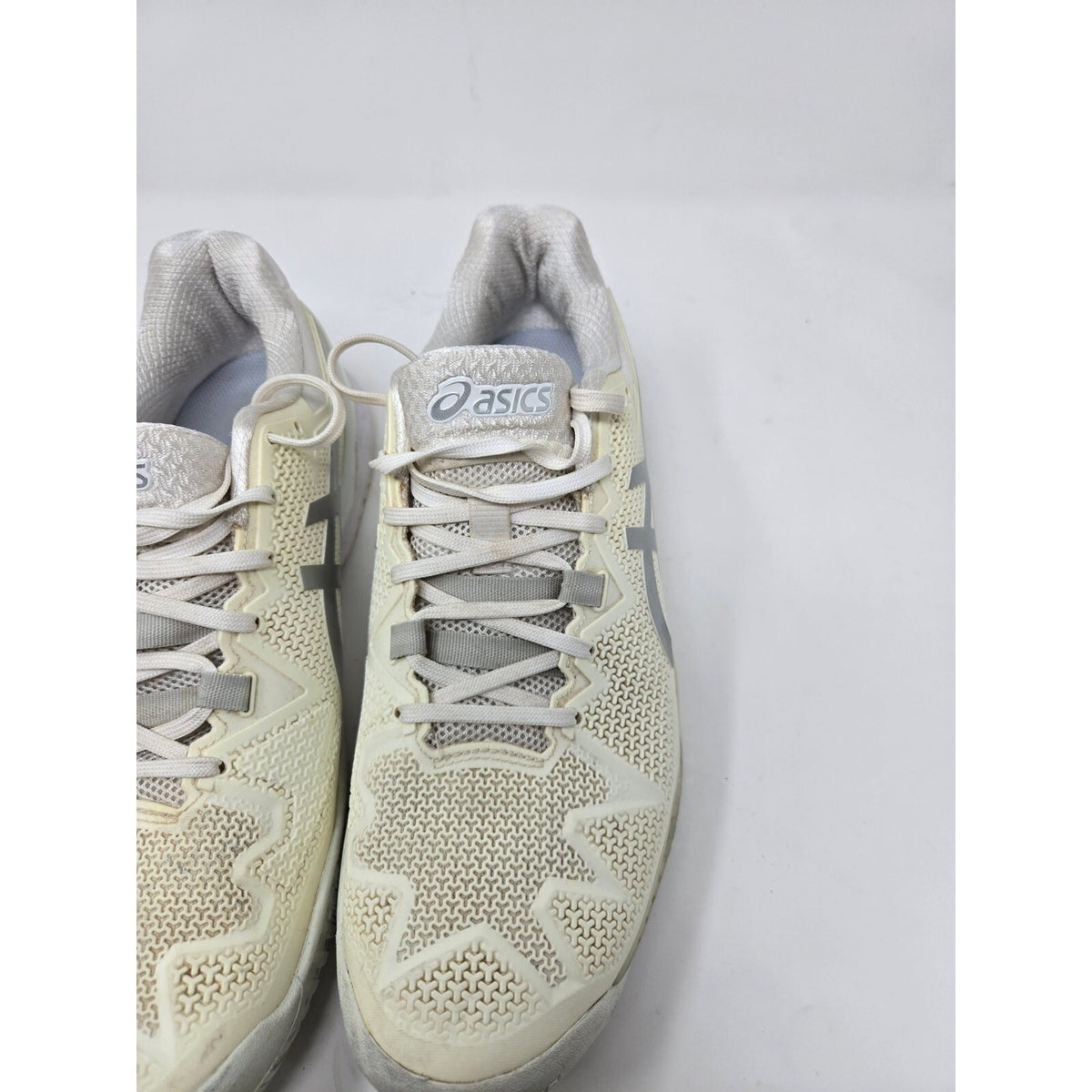 ASICS GEL-Resolution 8 Men's Tennis Shoes White Pure Silver 10