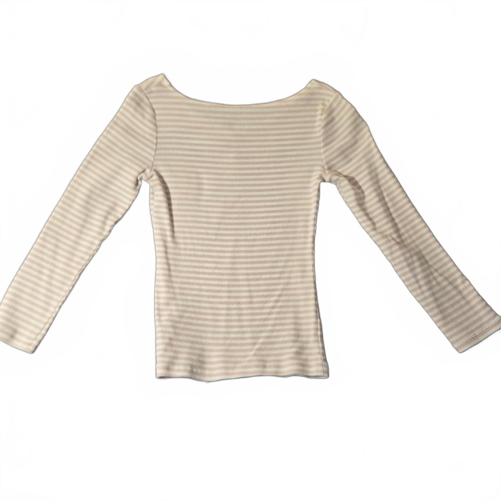 Carter's Girls' Pink Striped Long Sleeve Top Size 10