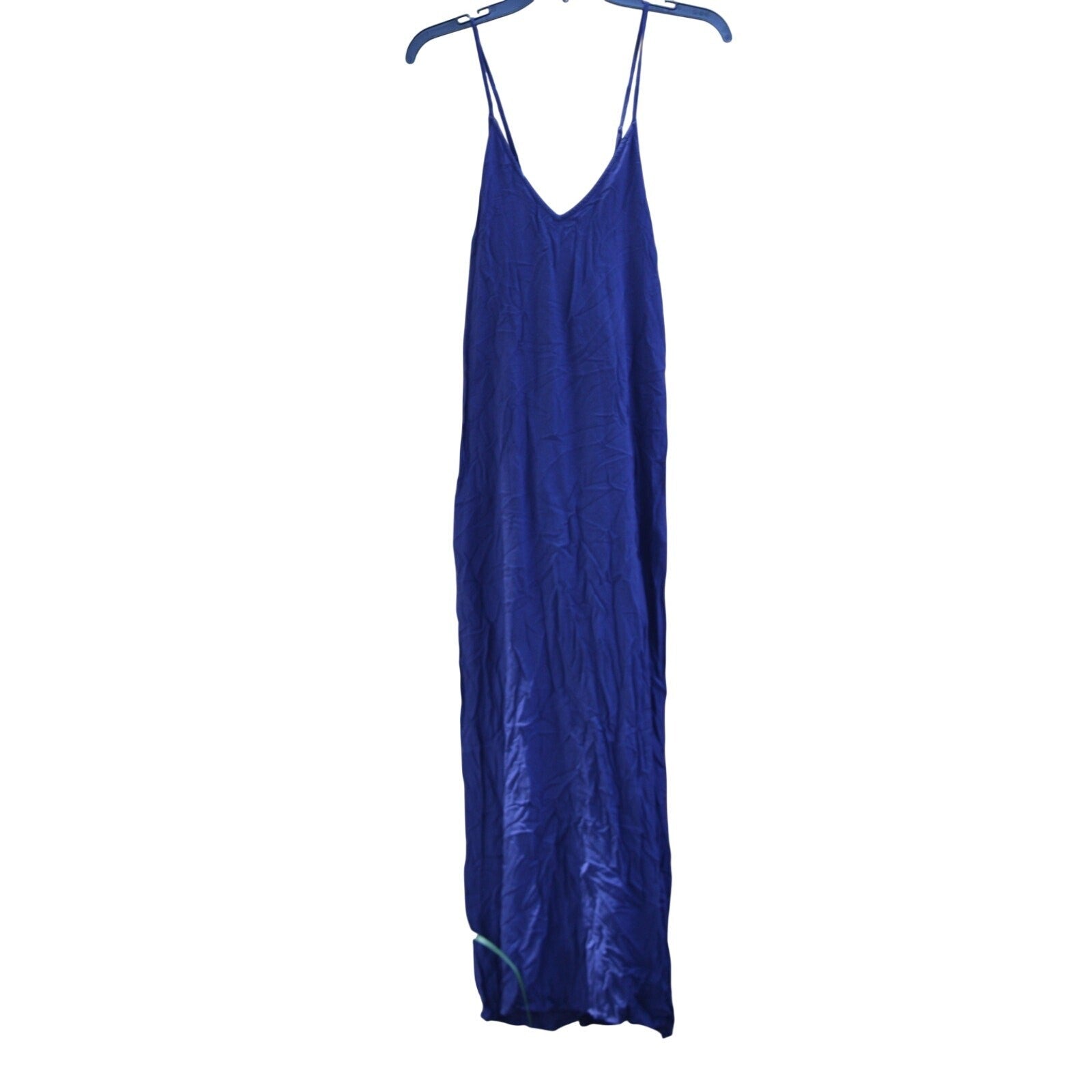 Old Navy Blue Crinkle Gauze V-Neck Midi Slip Dress – Size Large