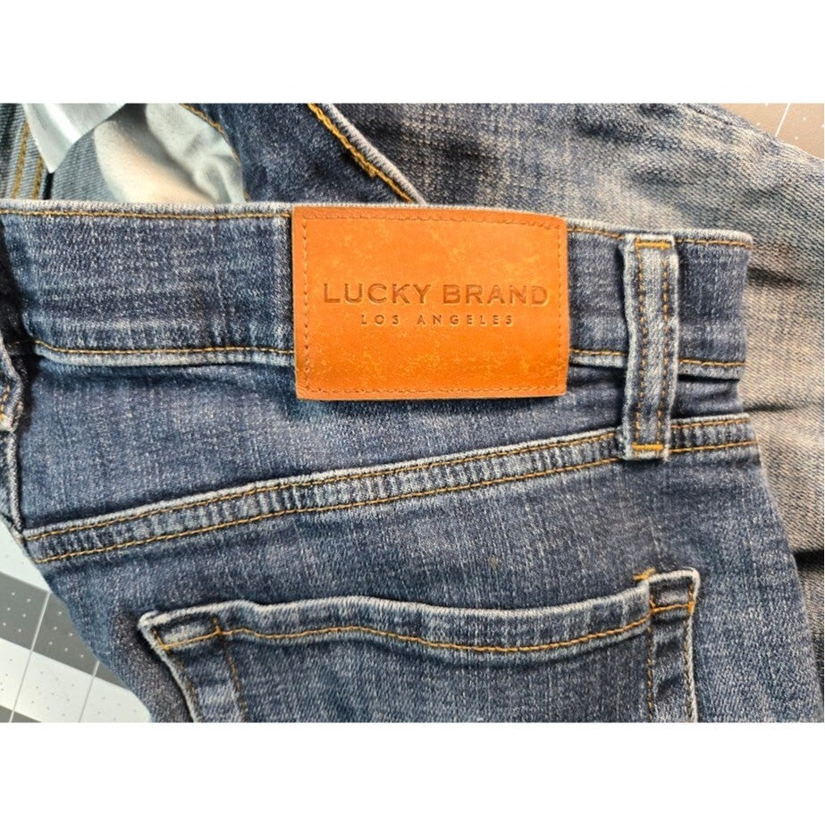 Lucky Brand 121 Slim Straight Jeans Mens Blue Denim 32/34 with Defects