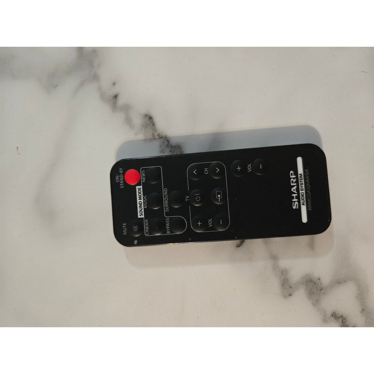 Genuine OEM Sharp RRMCGA326AWSA Audio System Replacement Remote Control