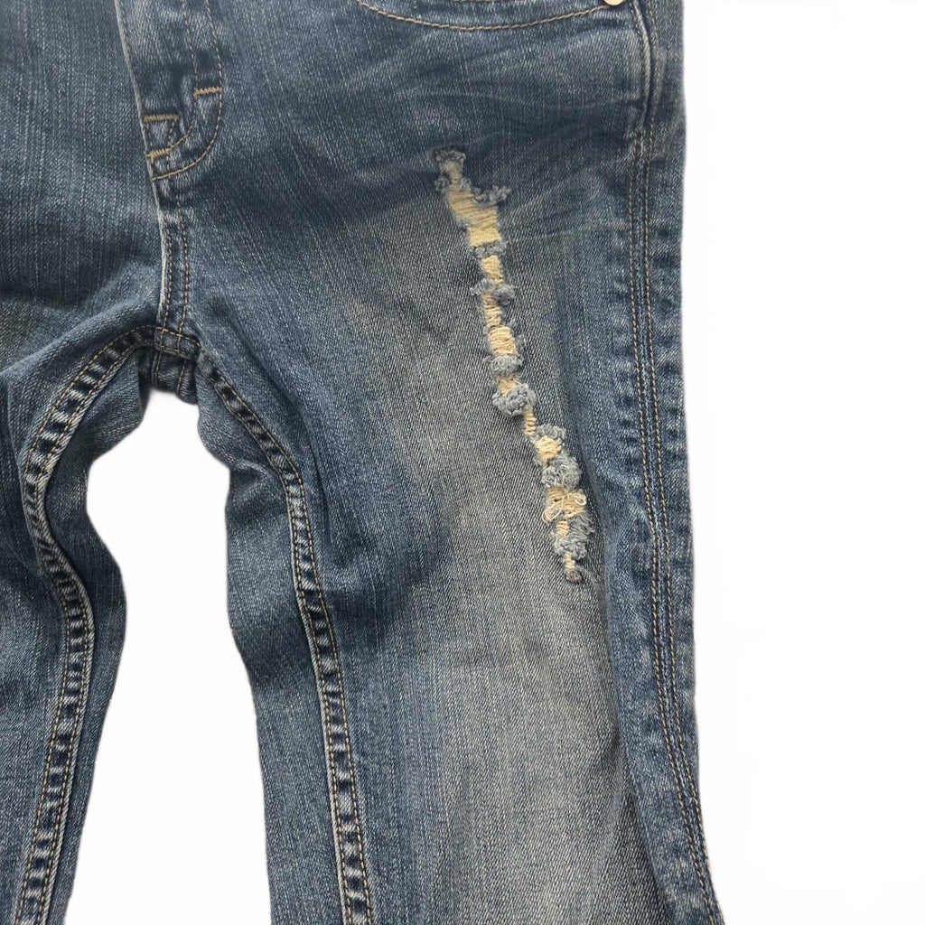 VIGOSS Straight Jeans Blue Denim Medium Wash Button 5-Pocket Women