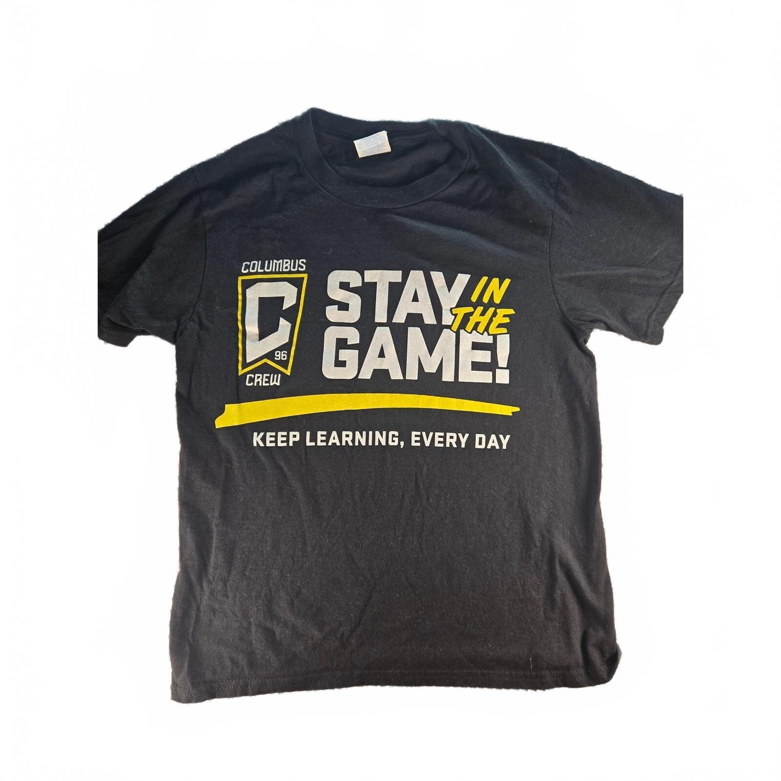Port and Company Youth Medium Black MLS Columbus Crew 96 Stay in the Game T‑Shit