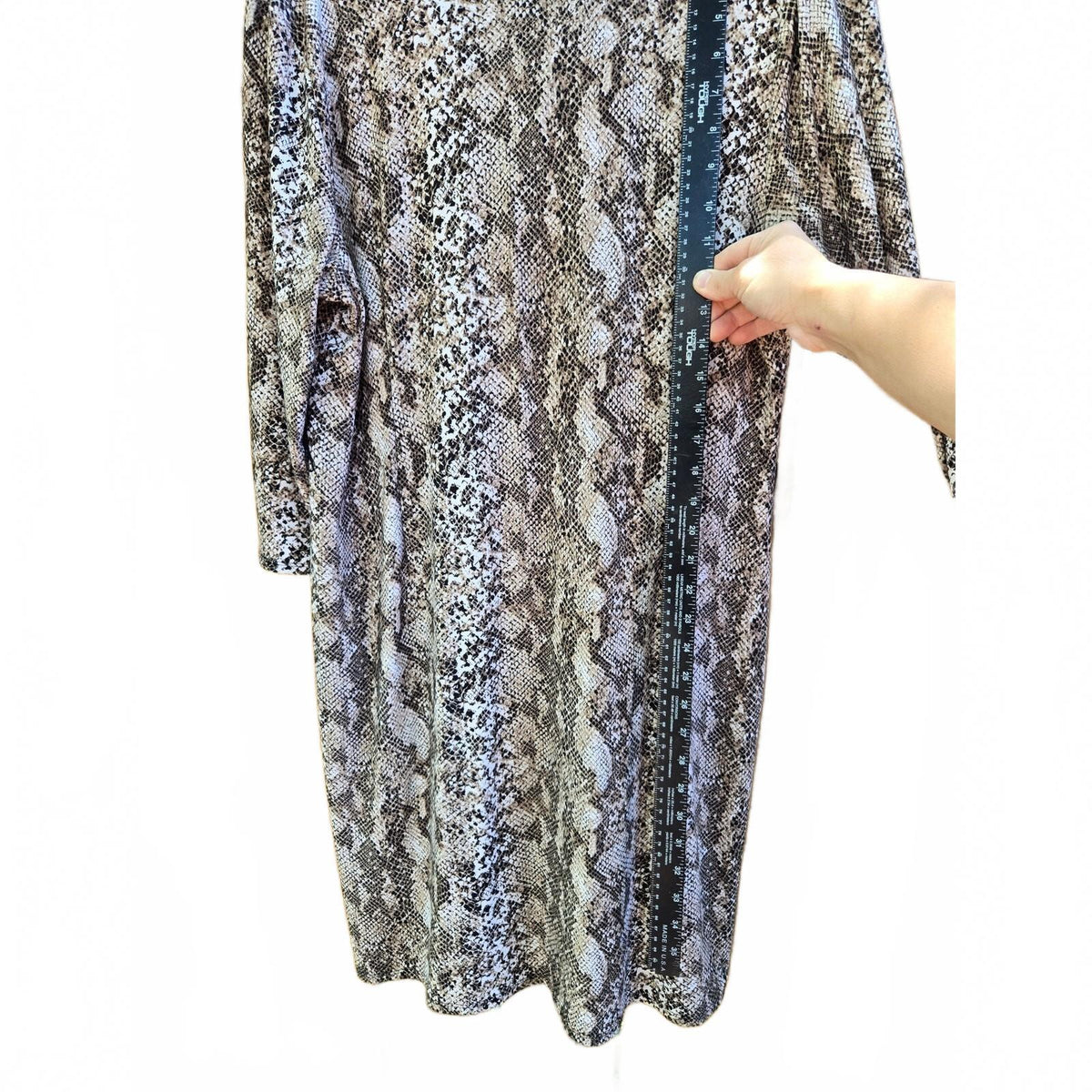 Dana Buchman XL Vintage-Style Snakeskin Print Dress - Multi Color, Good Cond.