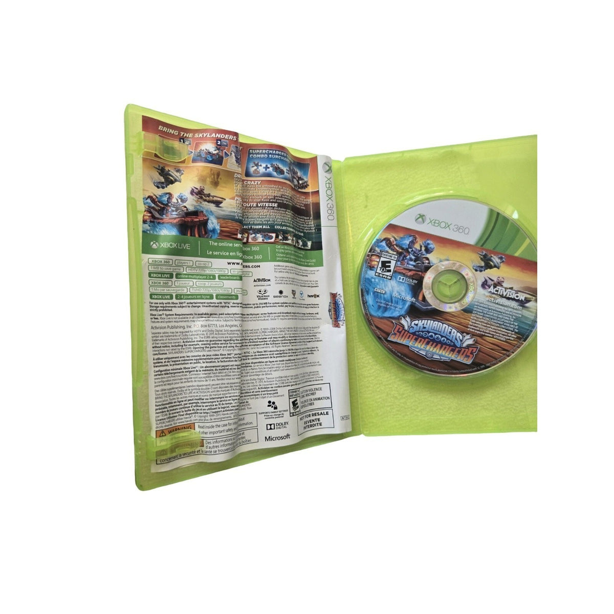 Activision Skylanders SuperChargers Xbox 360 Multiplayer Case Manual E10+ 2015