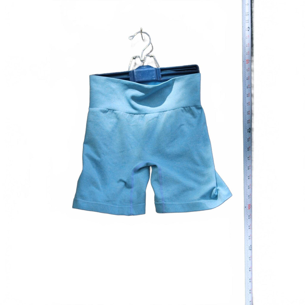 Women's Light Blue High-Waisted Seamless Workout Leggings, Size Small, Very Good