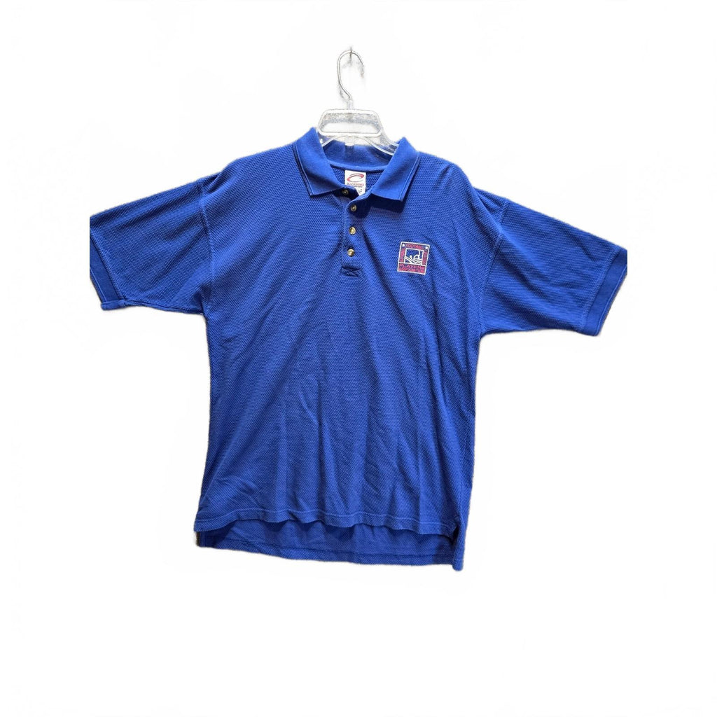 Vintage NFLPA National Football League Players Association Blue Waffle Polo L