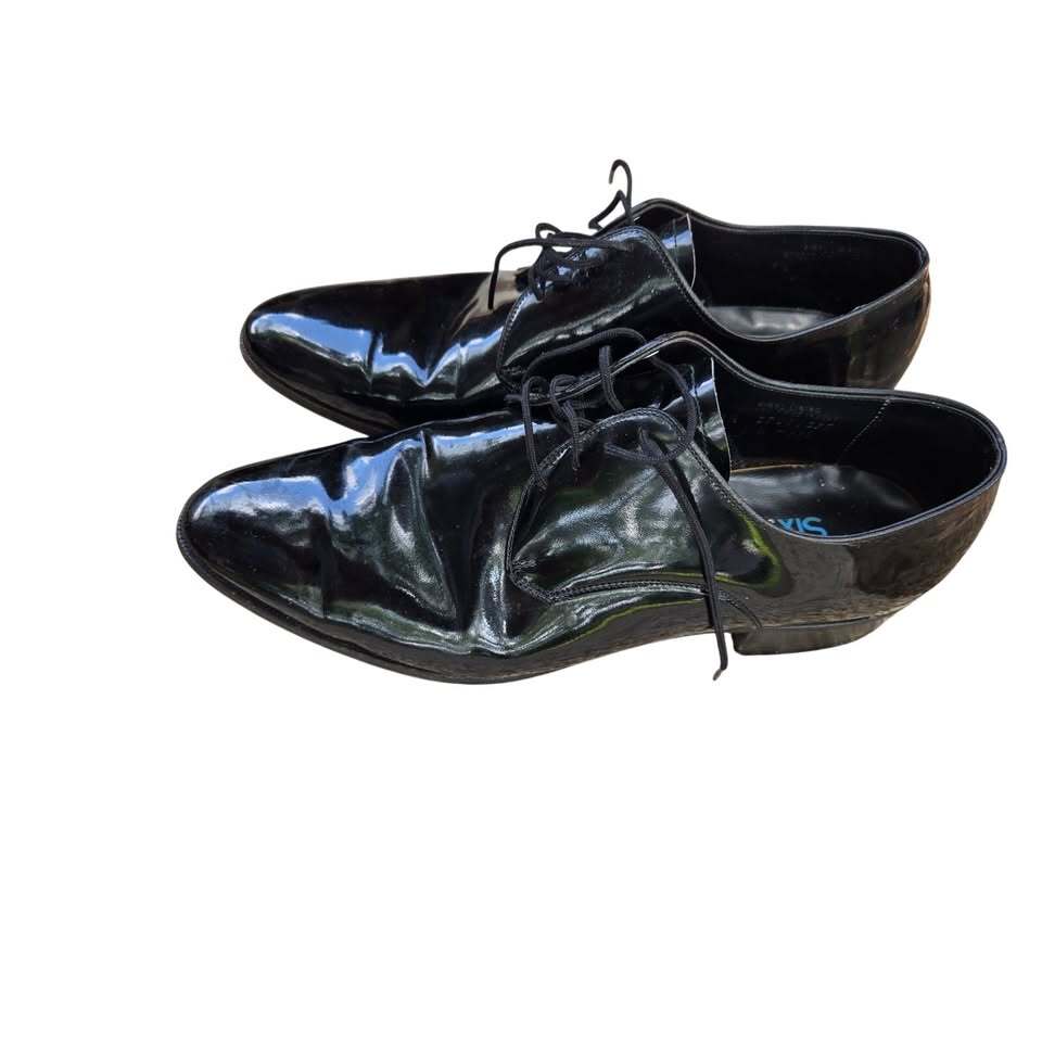 Vito Rufolo Men's Black Patent Leather Formal Tuxedo Oxford Dress Shoes 9.5