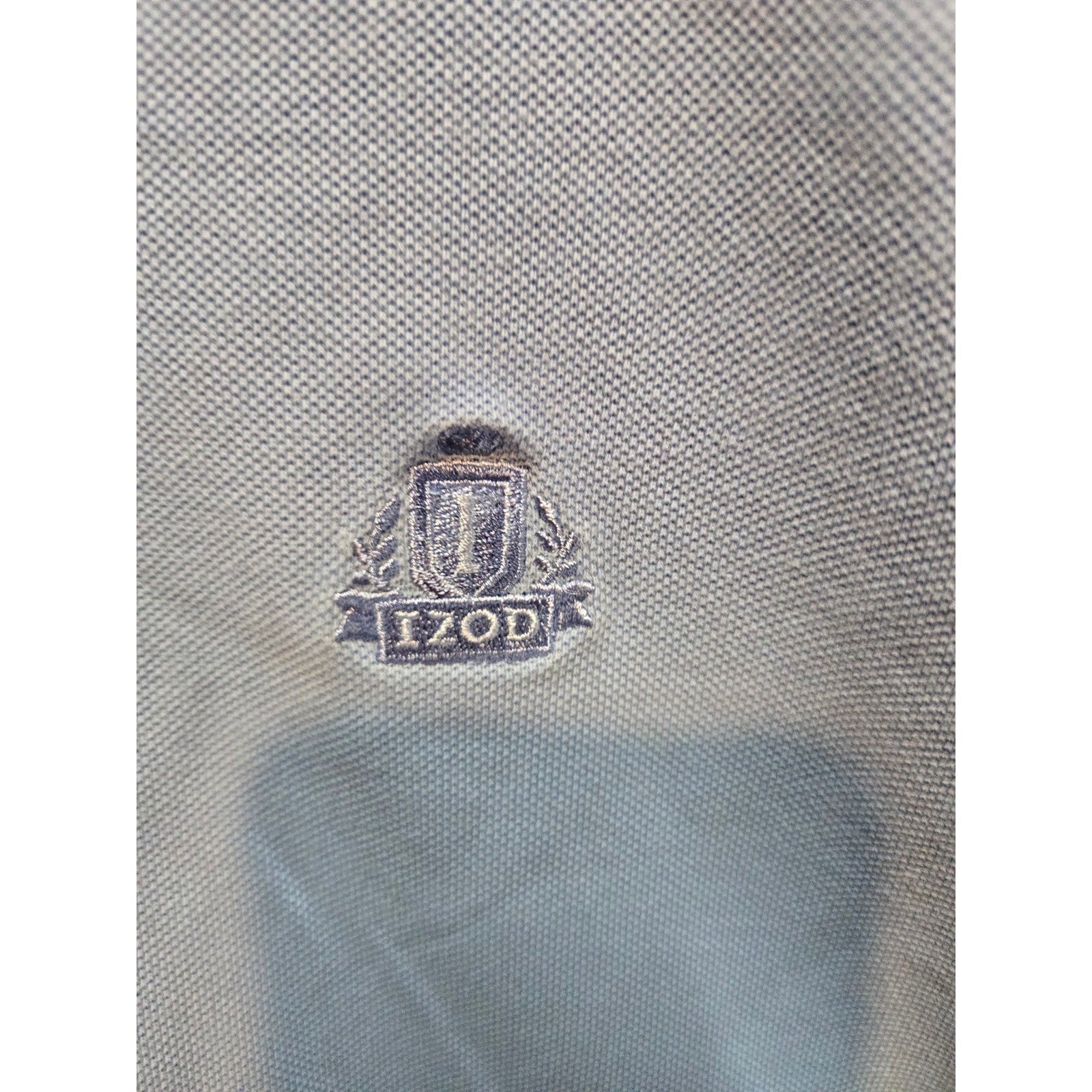 Izod Mens M Light Blue Silk Wash Short Sleeve Polo Solid Casual Sportswear