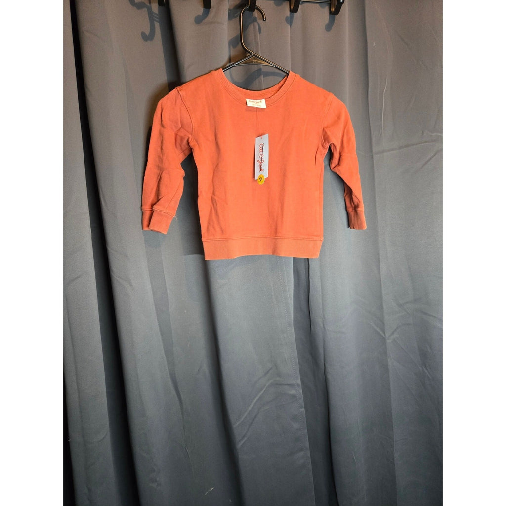 NWT Cat And Jack Boys Crew Neck Sweatshirt Rust orang 3T