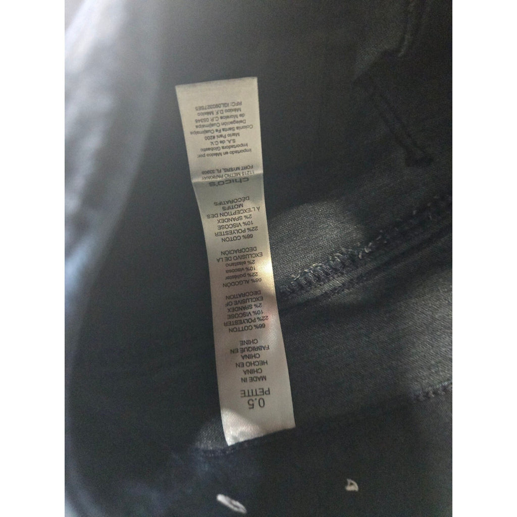 Chico's The Platinum Jegging Dark Denim Skinny Jeans Stretch Women's Size 0.5 M