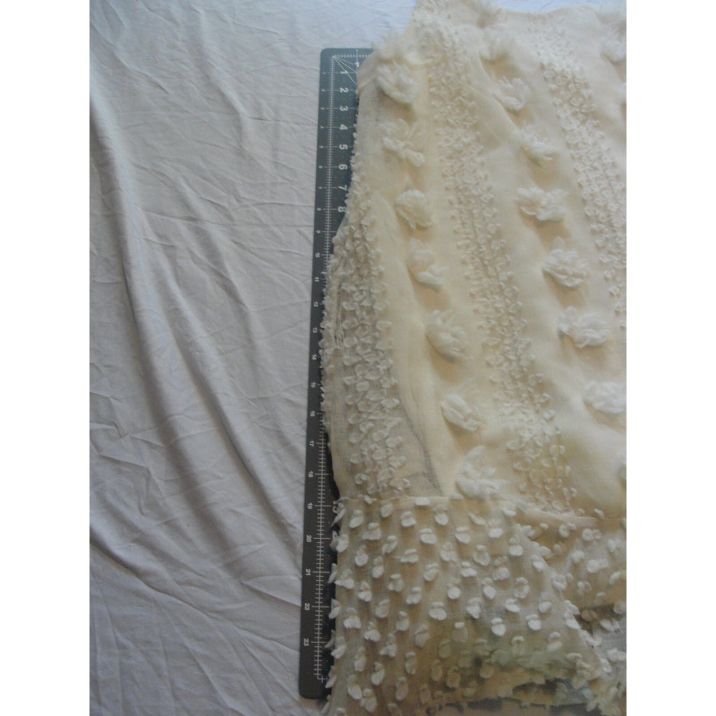&merci Women Sheath Dress Ivory Chenille Texture Jewel Neck Mini Size small