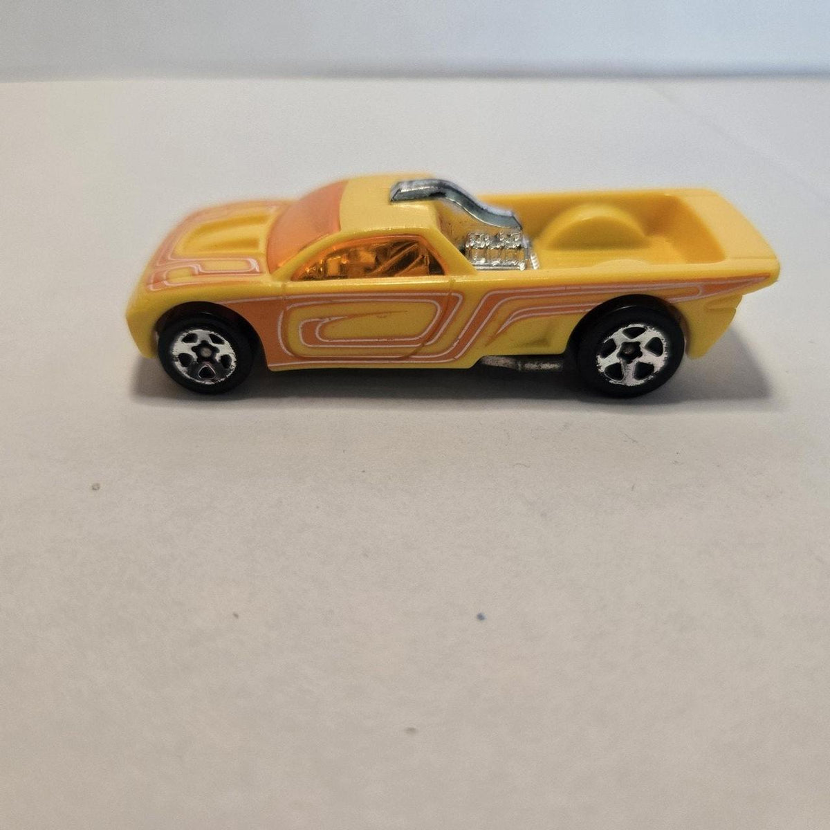 Hot Wheels Yellow Custom Pickup Truck Toy Car