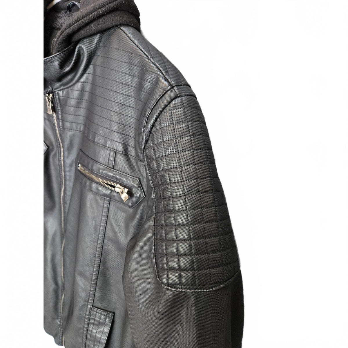 XRAY Jeans Men's Full Zip Sherpa Fleece Jacket Black Winter Heavy Coat XL