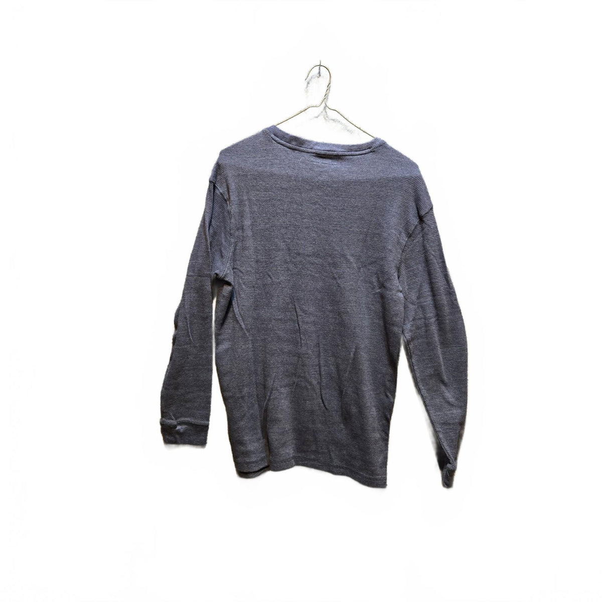 Perry Ellis Portfolio Men's Heather Charcoal Gray Waffle Knit Thermal Henley, M