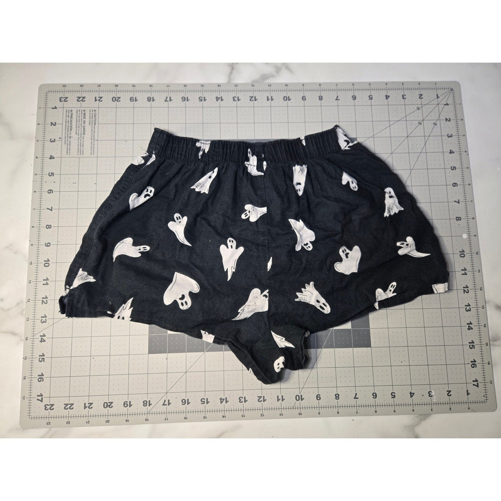 Hyde and Eek Sleep Shorts Xs womens black With White Ghosts