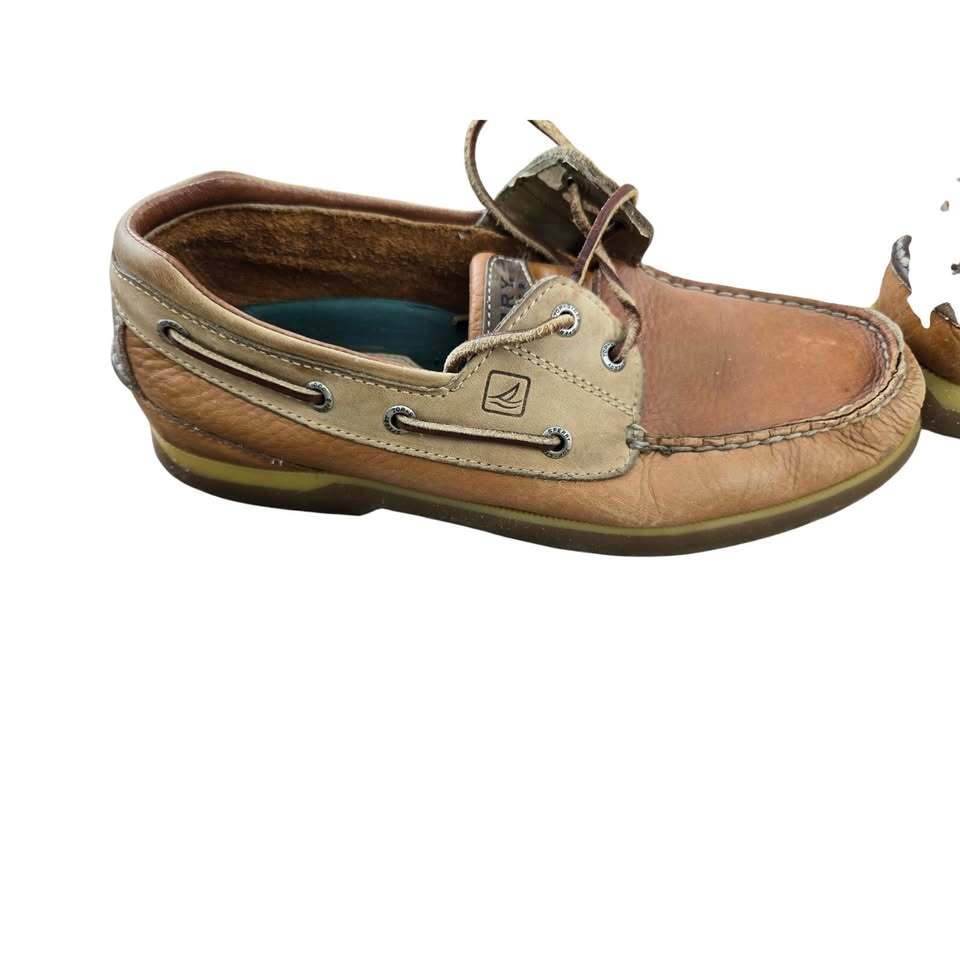 Sperry Top-Sider Authentic Original Men's Two Tone Brown Leather 2-Eye Boat 9.5
