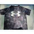 Under Armour Boys UA Tech Big Logo Printed Black Athletic Shirt Size YMD