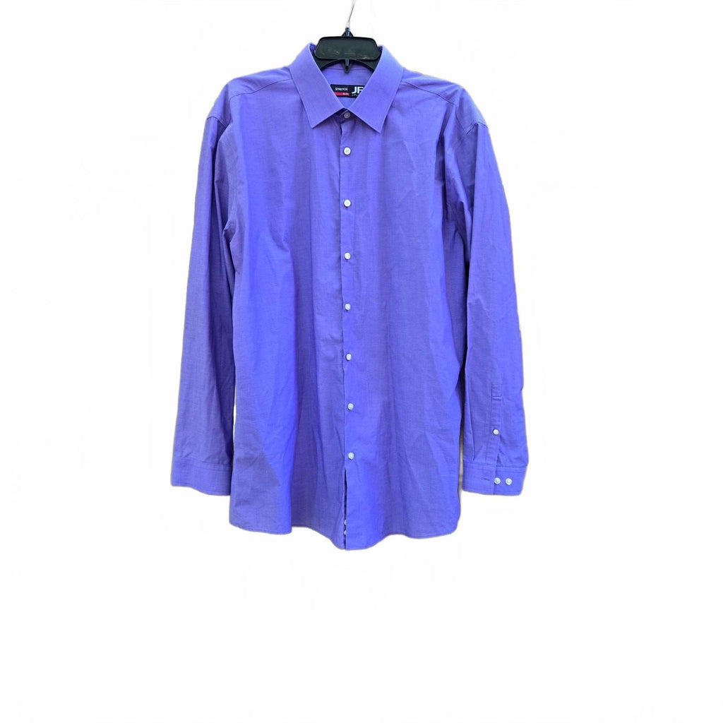 JF-J Ferra Men's XL Purple Slim Fit Dress Shirt - Long Sleeve, Stretch Fabric