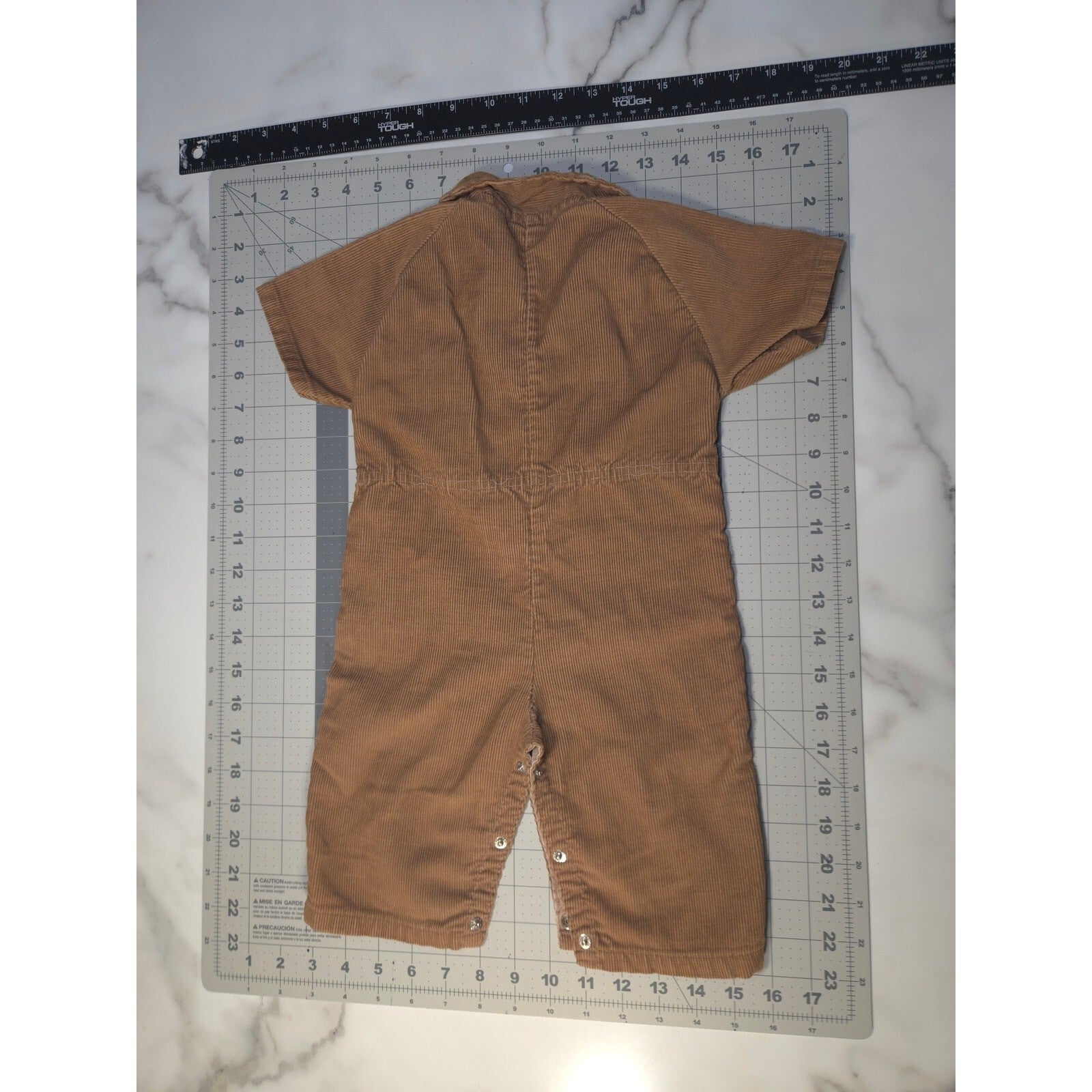 VTG 60s 70s Penneys Toodletime Brown Corduroy Overalls Jacket Pants Size 1 Baby