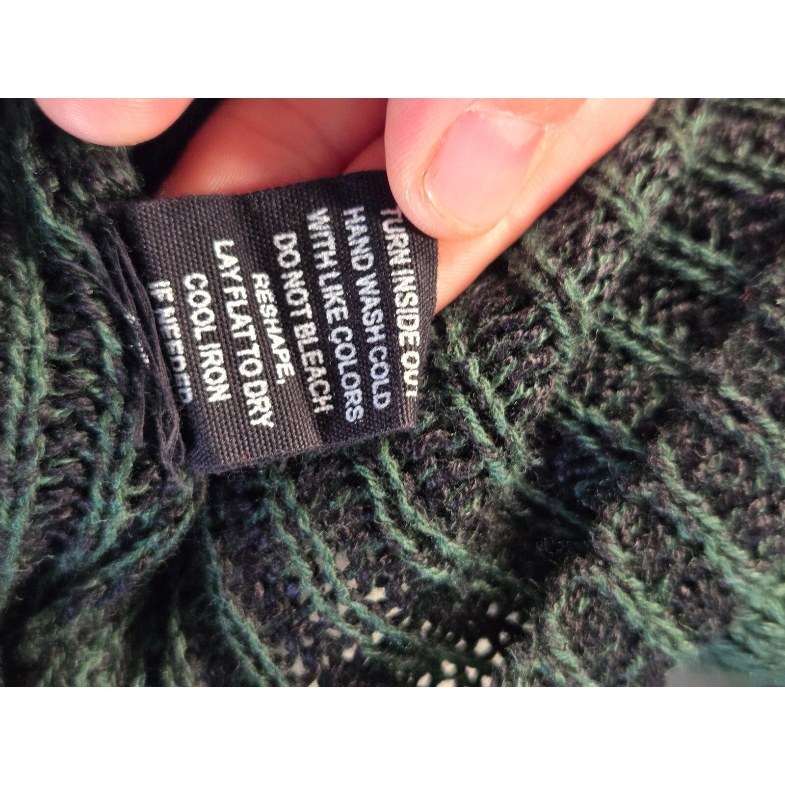 Blu Pepper Women's Medium Green Striped Knit Pullover Sweater