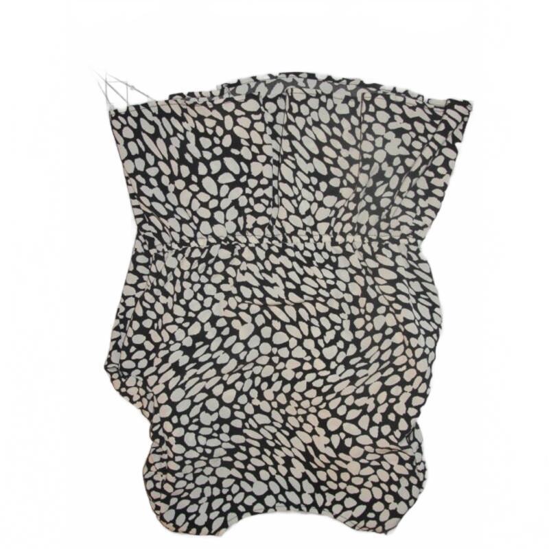 Who What Wear leopard print peplum wrap top in black and white. size small