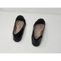 LifeStride Incredible Black Faux Leather Crisscross Comfort Flats Shoes Sz 9.5