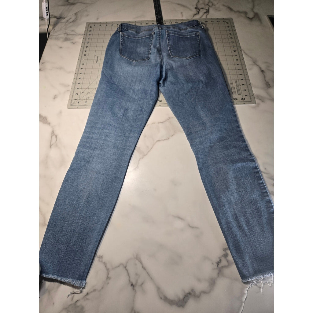 Pacsun Push Up Ankle Jeggings Blue Distressed Denim Jeans Size 29