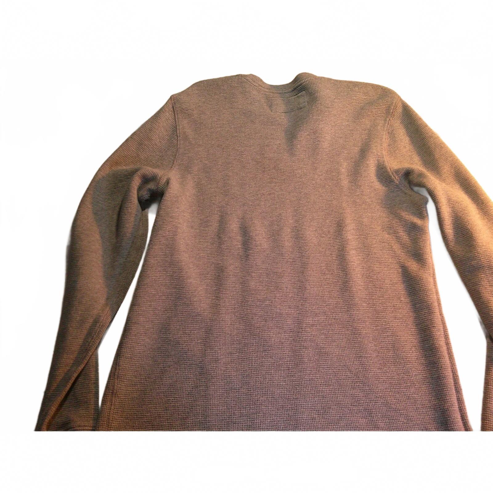 NFL New York Giants Gray Waffle-Knit Long Sleeve Shirt Size Large