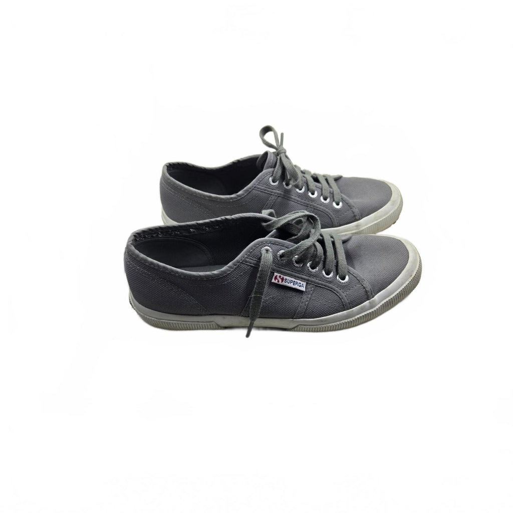 Superga 2750 Cotu Classic Gray Canvas Sneakers Women's US 8 EU 41 Good Condition