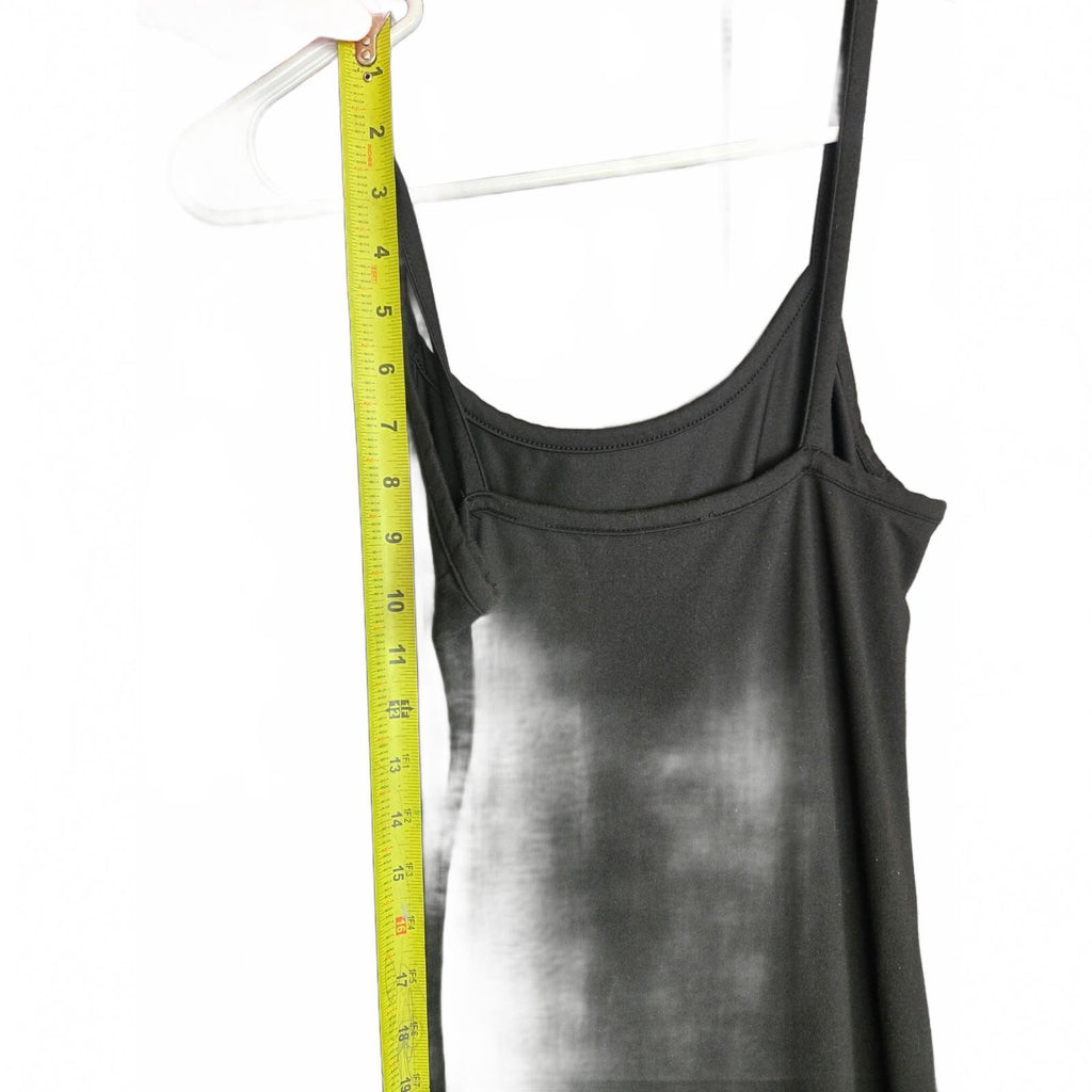 Unbranded Black Long Maxi Dress with Adjustable Straps, Size Measured, Very Good