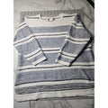 Christopher And  Banks Striped Knit Pullover Sweater Crew neck Blue and white l
