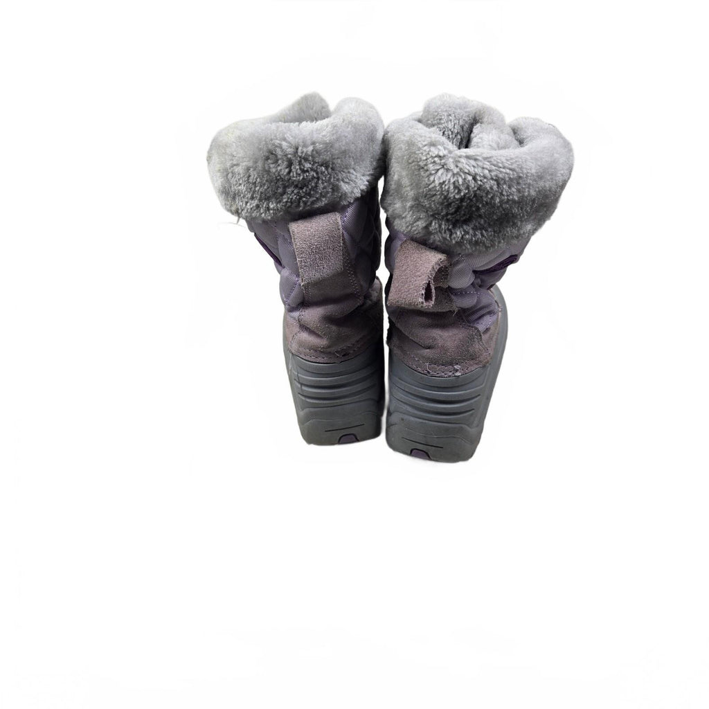 Totes Girls Waterproof Winter Snow Boots Purple Size 3 Youth Faux Fur Trim