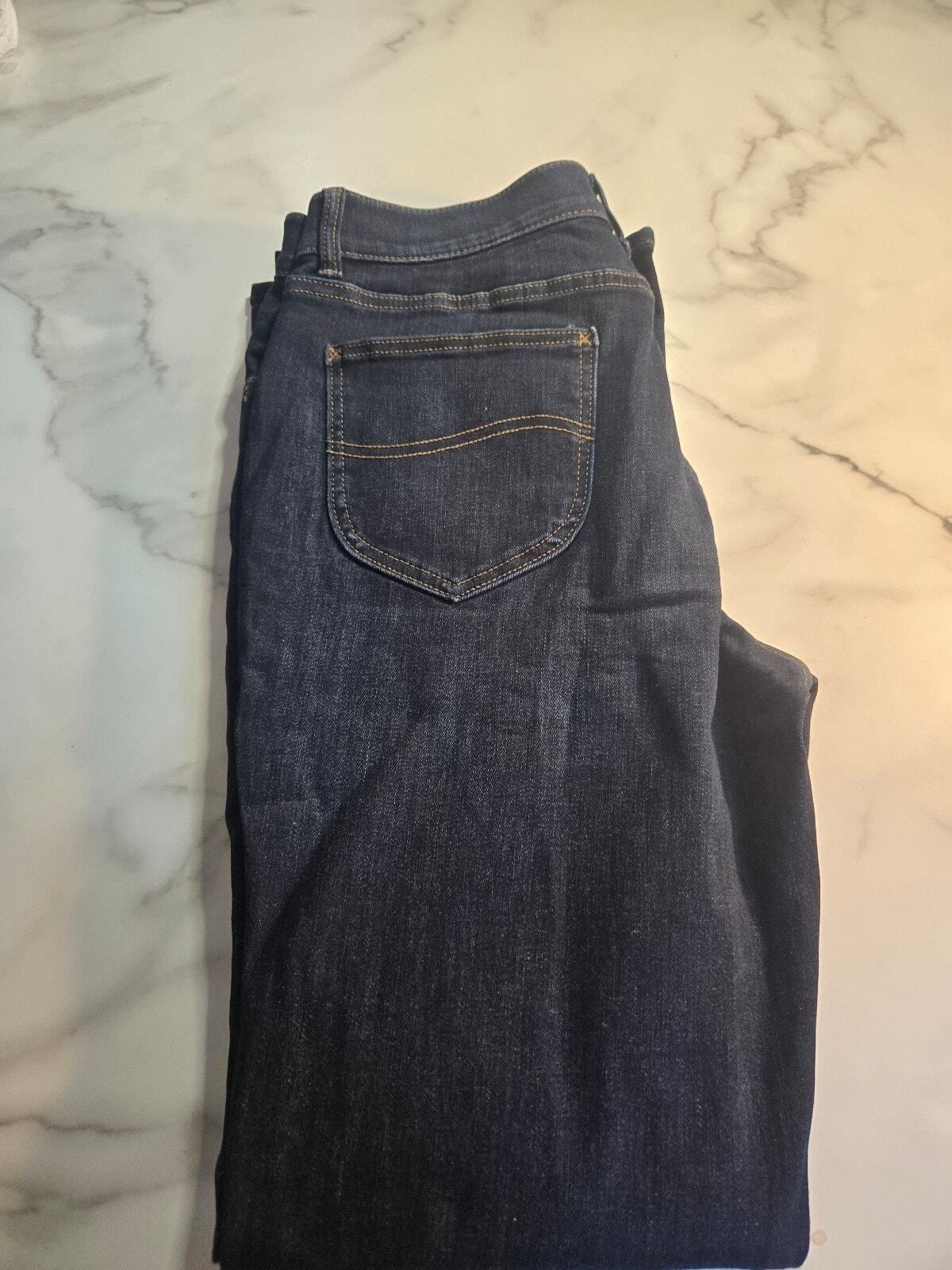 Lee Women's Dark Blue Denim Casual Pants, Size 14M, New Without Tags