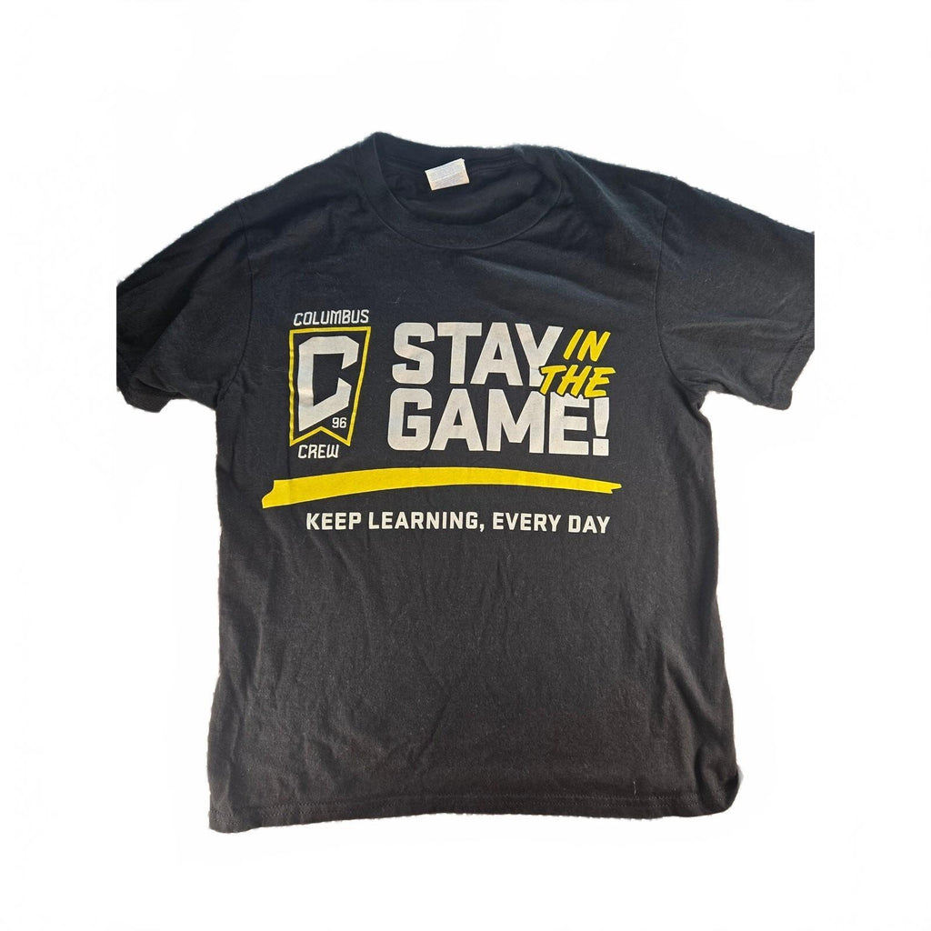 Port and Company Youth Medium Black MLS Columbus Crew 96 Stay in the Game T‑Shit