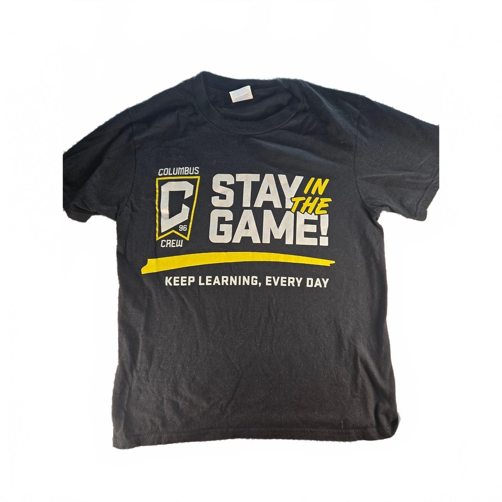 Port and Company Youth Medium Black MLS Columbus Crew 96 Stay in the Game T‑Shit
