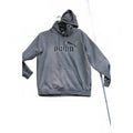 Puma Men's Medium Gray Heather Logo Graphic Fleece Lined Pullover Hoodie