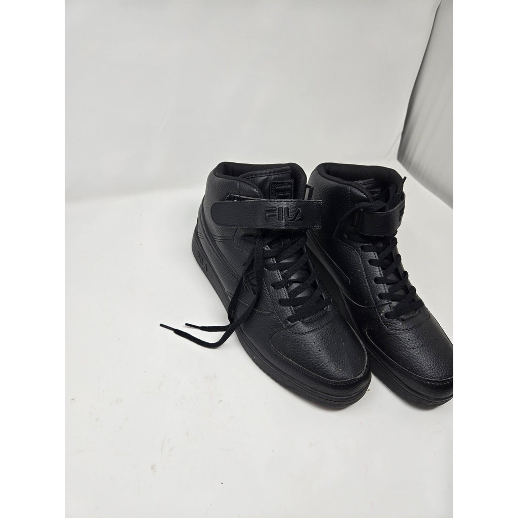 Fila Men's A-High Triple Black High-Top Sneakers - Size 10.5