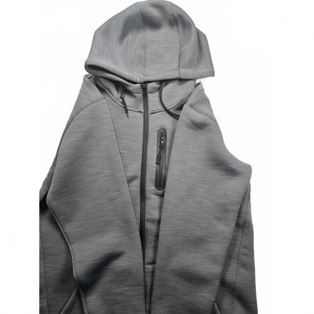 Nomad Men's Gray Tech Fleece Full Zip Hoodie with Chest Pocket, Size M