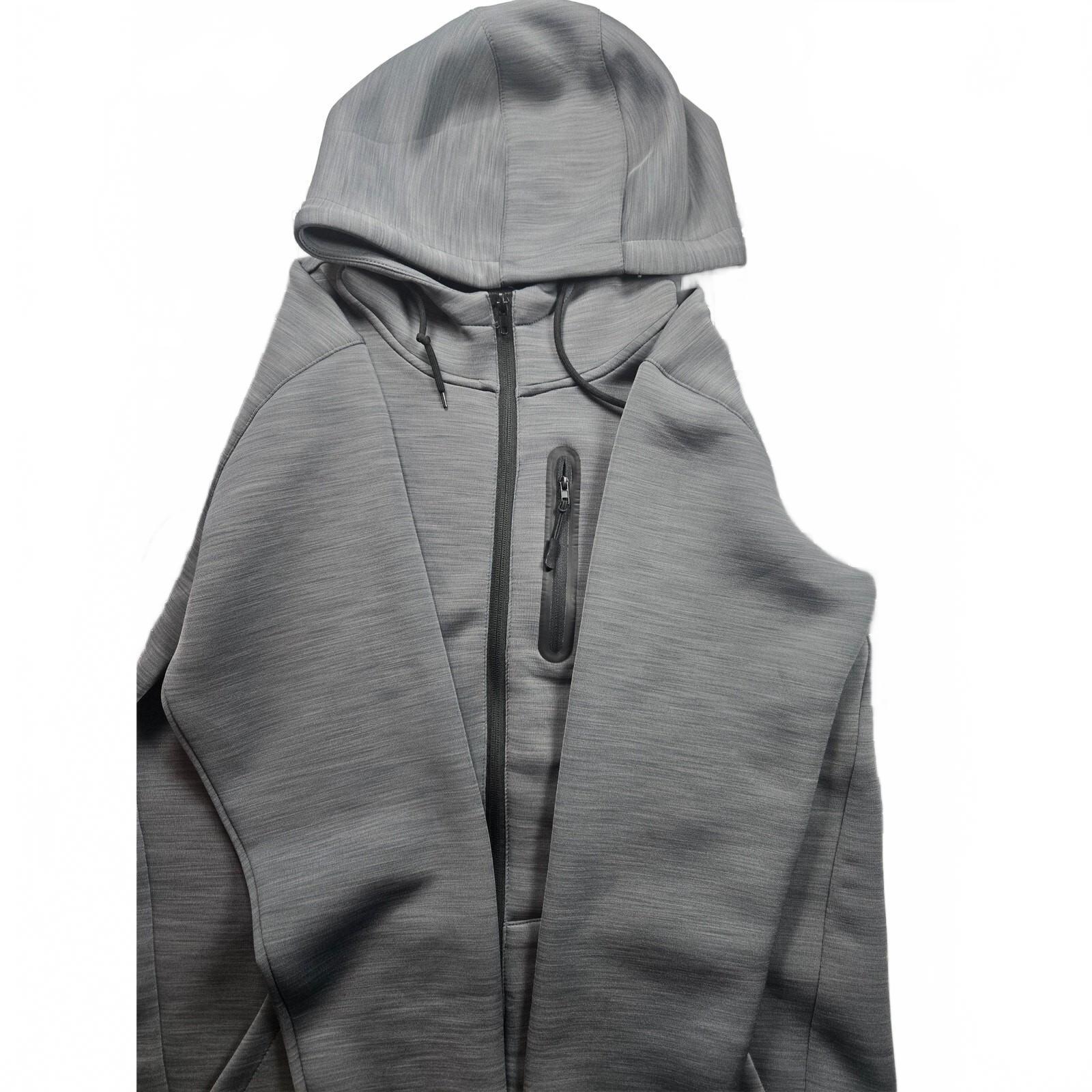 Nomad Men's Gray Tech Fleece Full Zip Hoodie with Chest Pocket, Size M