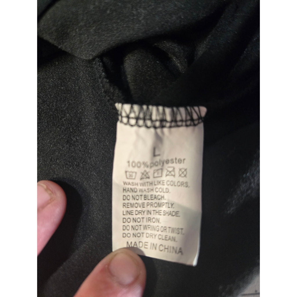 San Fransico 49ers Women's Long Sleeve Shirt Size Large Black Liners Cropped