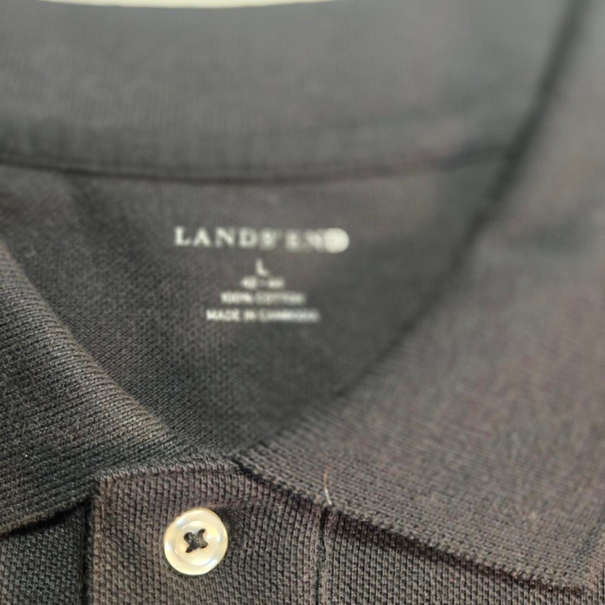 Black long sleeve polo shirt
