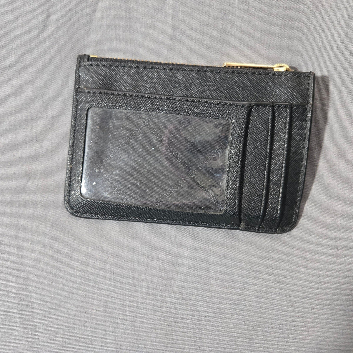 Michael Kors MK Coin Purse Card Wallet Womens Zipper Letter Letter PVC