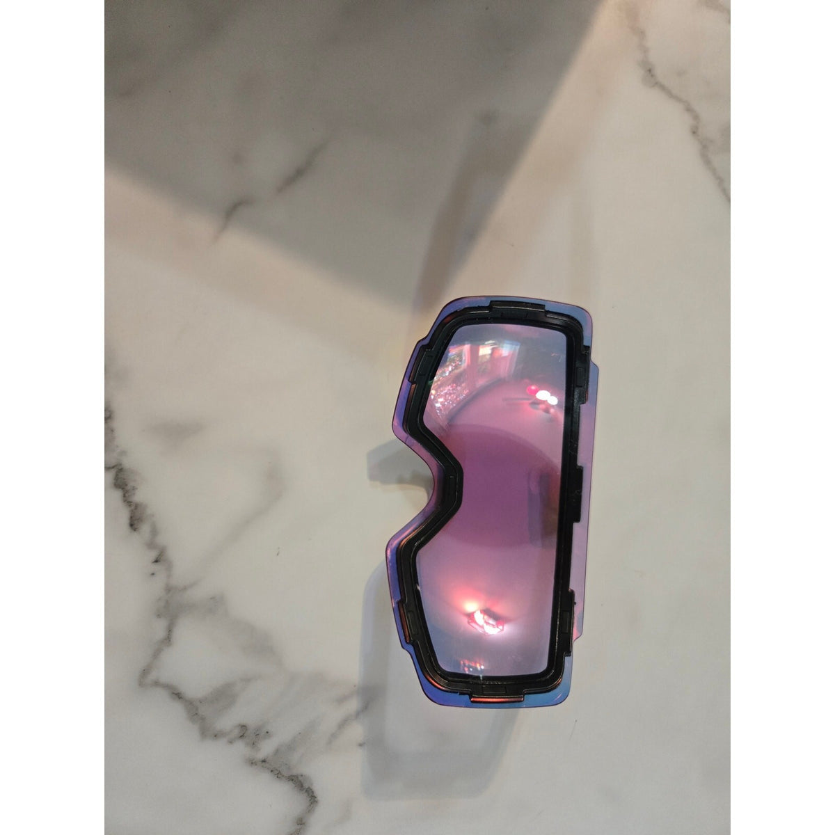 Spherical Frameless Ski Snowboard Goggle Replacement Lens Pink Purple Iridescent